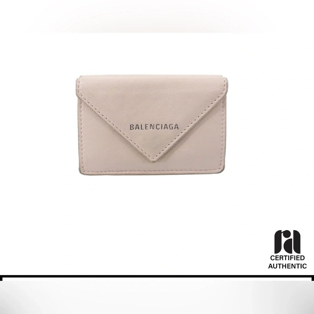 Balenciaga Papier Mini Wallet in pink leather, - Picture 1 of 5